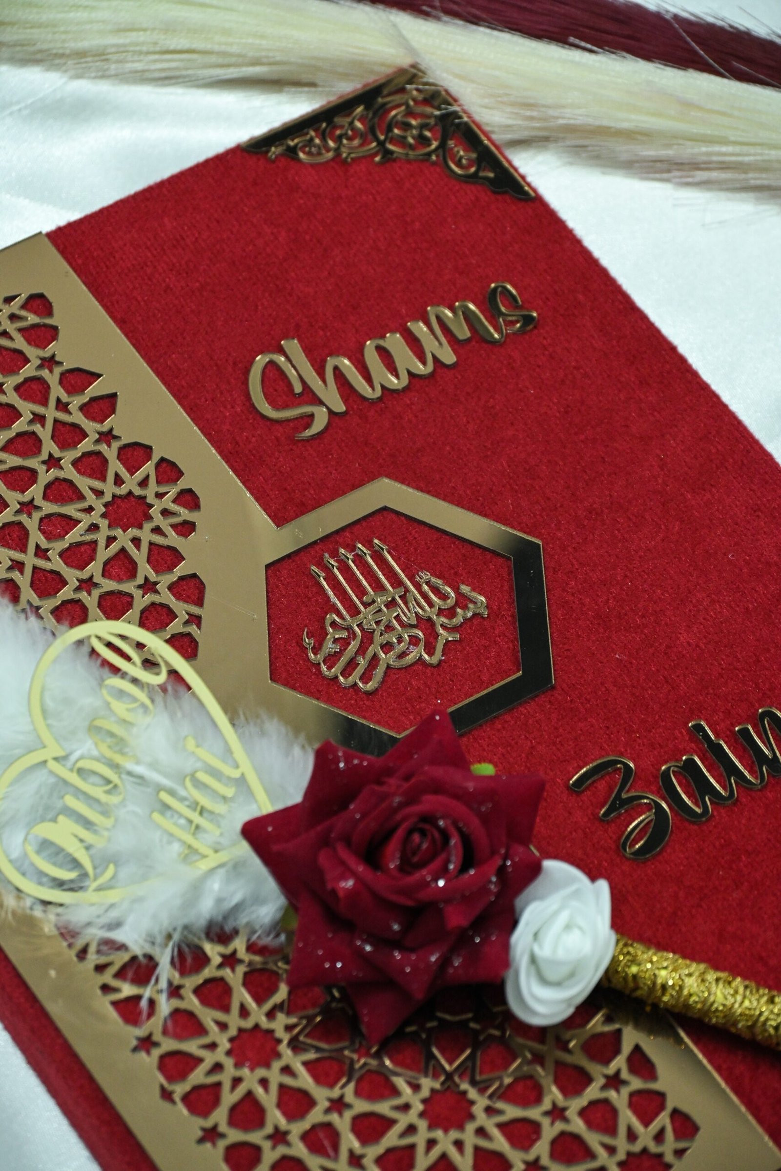 Star Design Nikah Nama Red,Navy Blue - Image 5